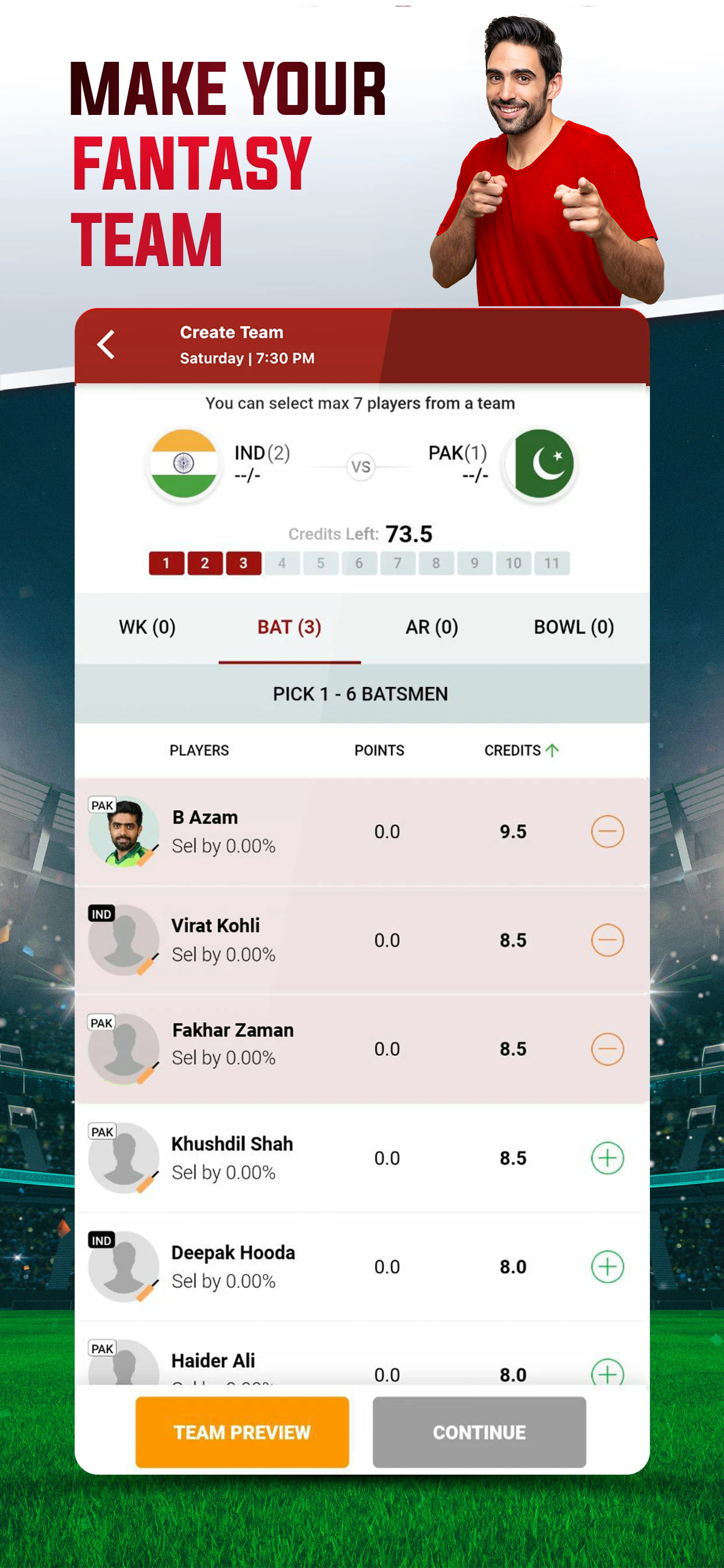 Howzat: Fantasy Cricket App