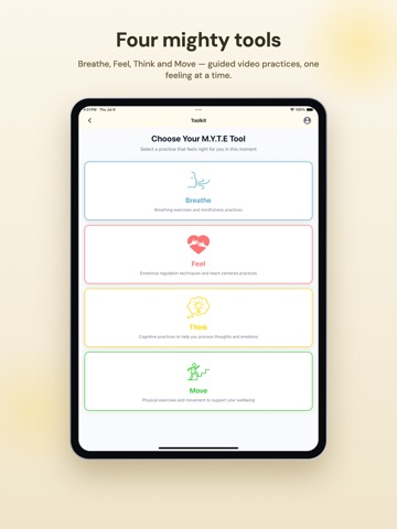 M.Y.T.E iPad screenshot
