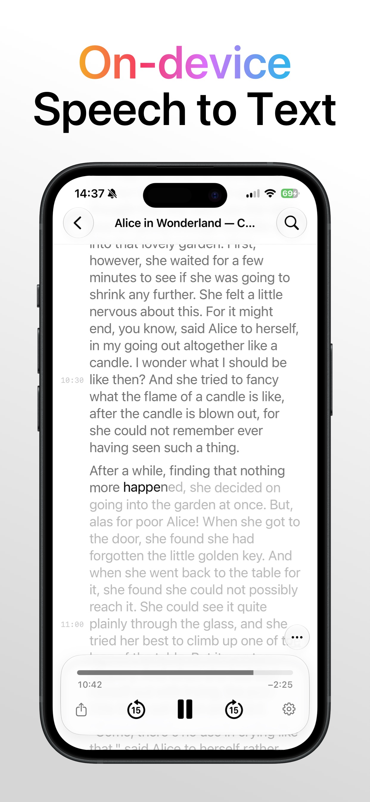 Screenshot 1 of Calliope - Speech to Text