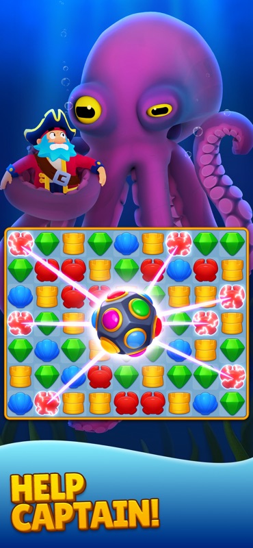 Pirate Match: Adventure Puzzle screenshot 1
