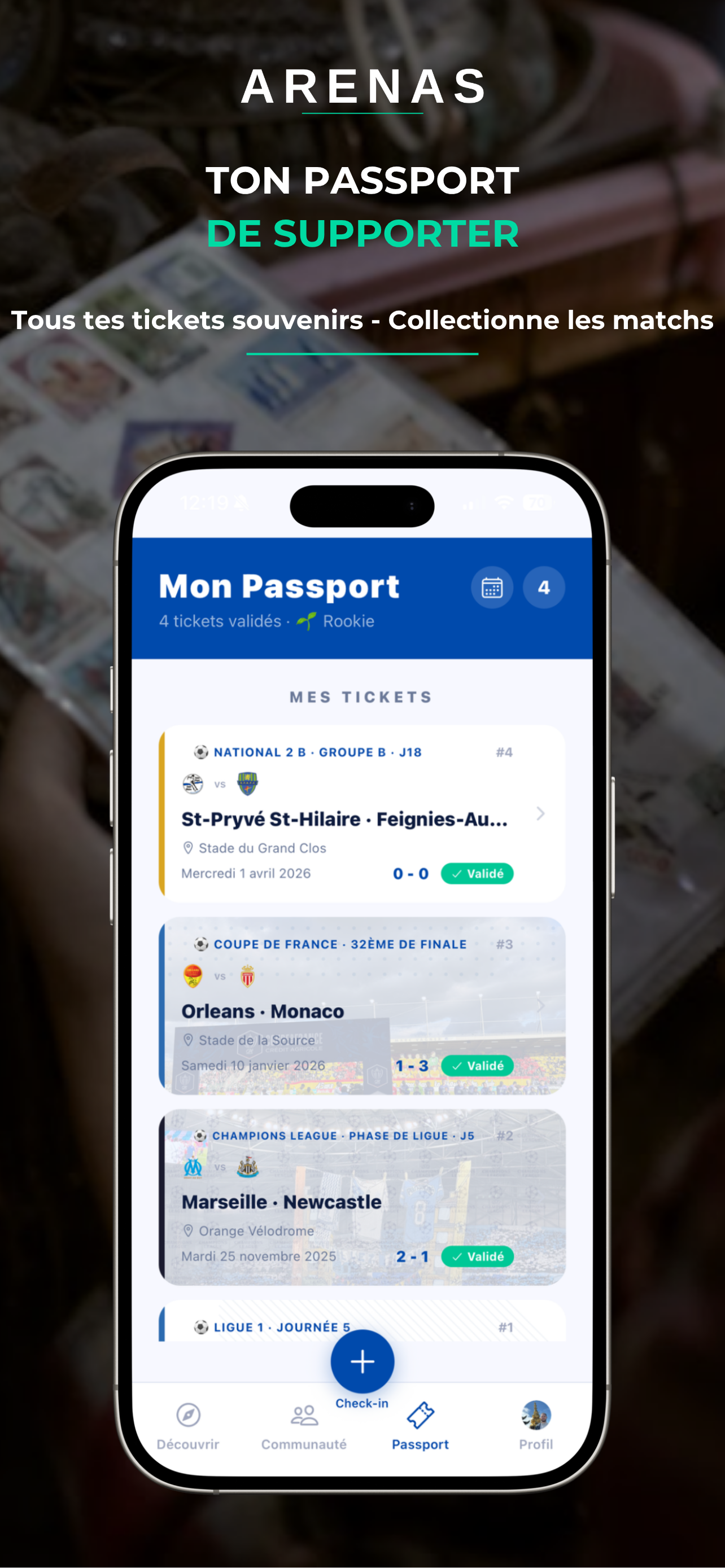 ARENAS : Carnet du Supporter