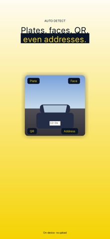 PlateGuard: Plate & Face Hider iPhone screenshot