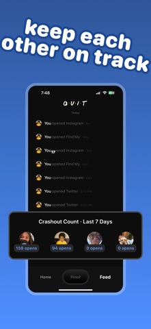 Quit with Friends iPhone screenshot