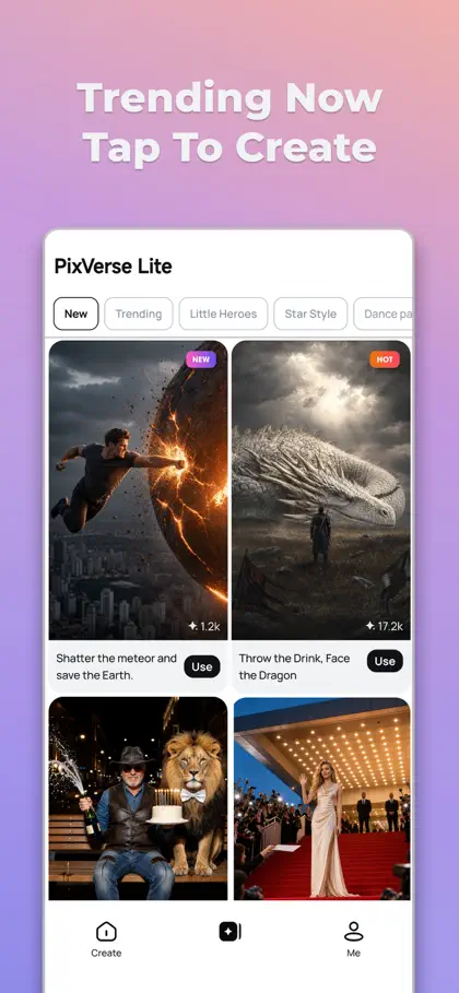 Screenshot 3 di 6 di PixVerse Lite