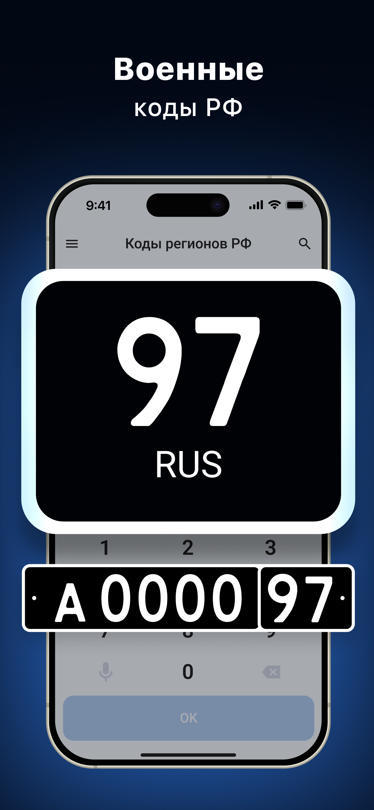 Коды регионов авто России