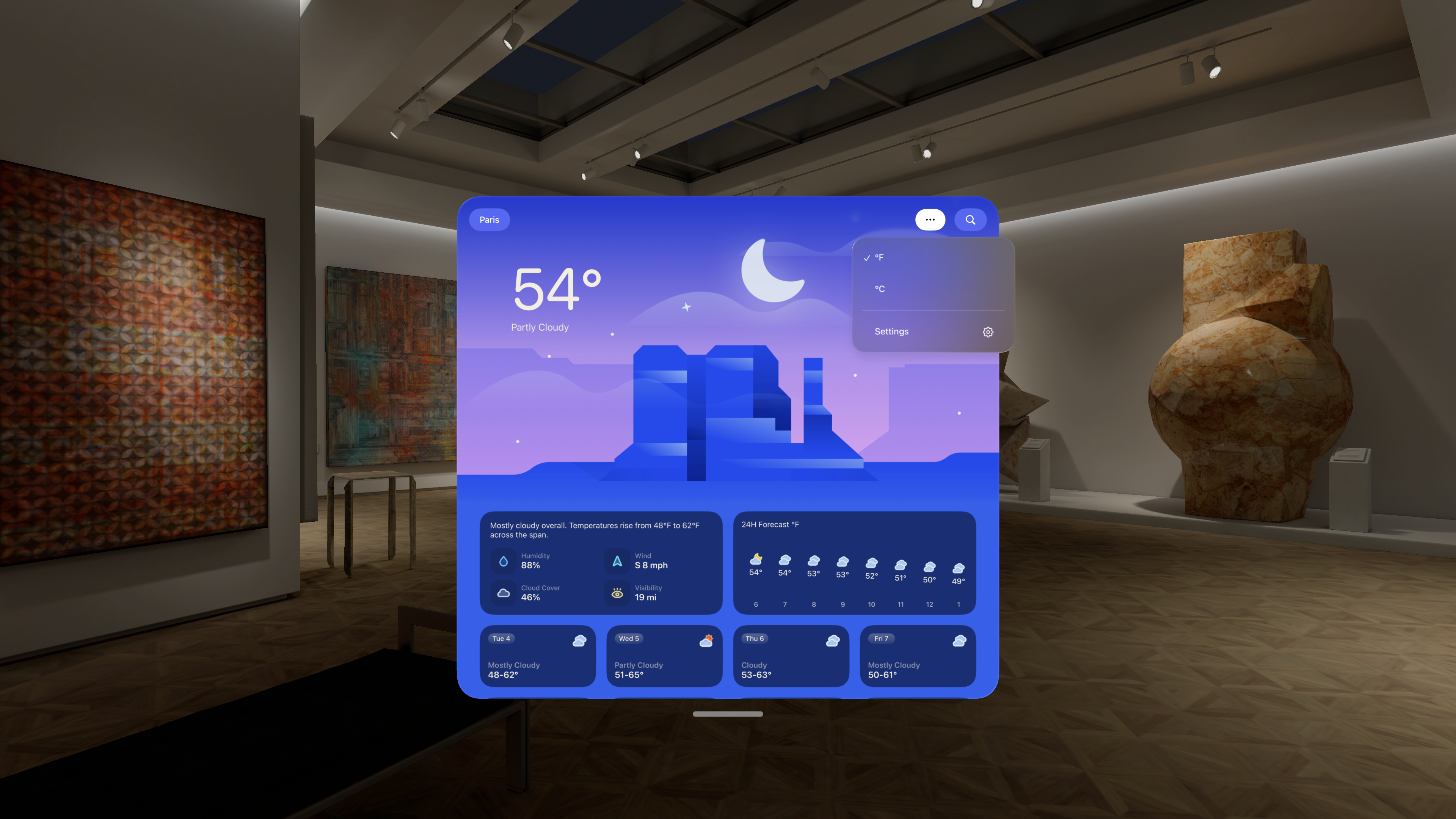 Weather mini - Trip Forecasts