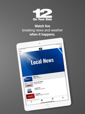 12OnYourSide iPad screenshot