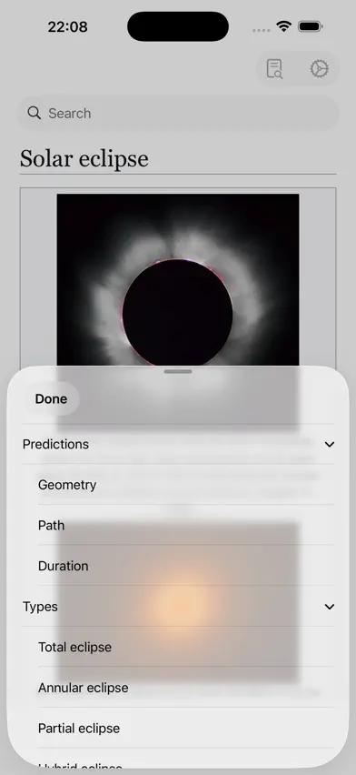 Kiwix screenshot 2