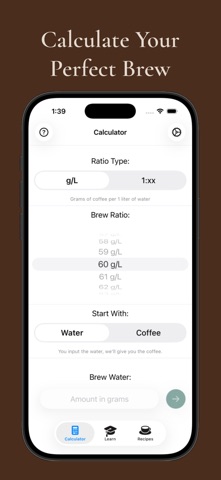 My CoffeeCalc screenshot