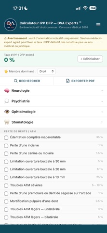 Taux IPP DFP – DVA Experts screenshot