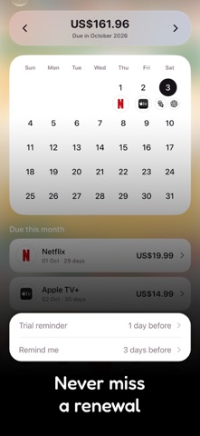 DueCat - Track Subscriptions Screenshot 6 of 9