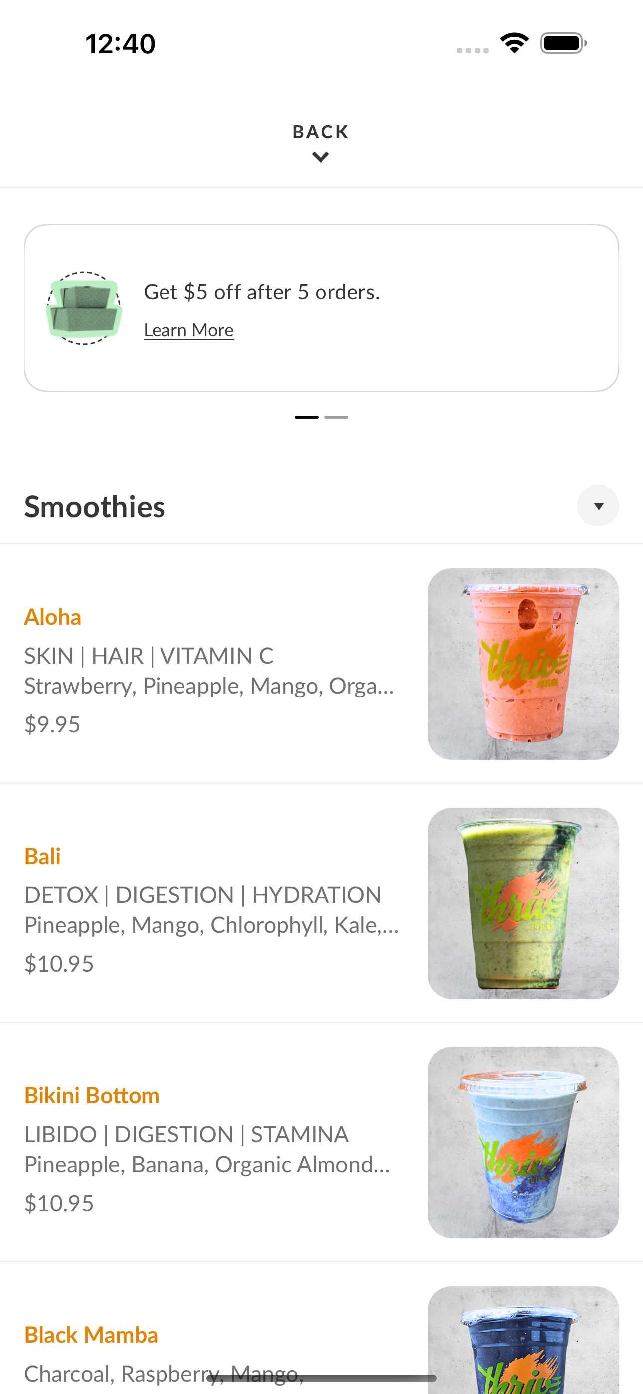 Thrive Juices screenshot 3