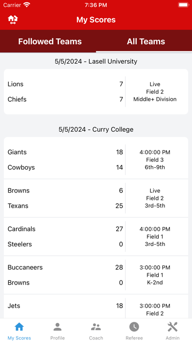 GameManager: Live Scorekeeping Screenshot