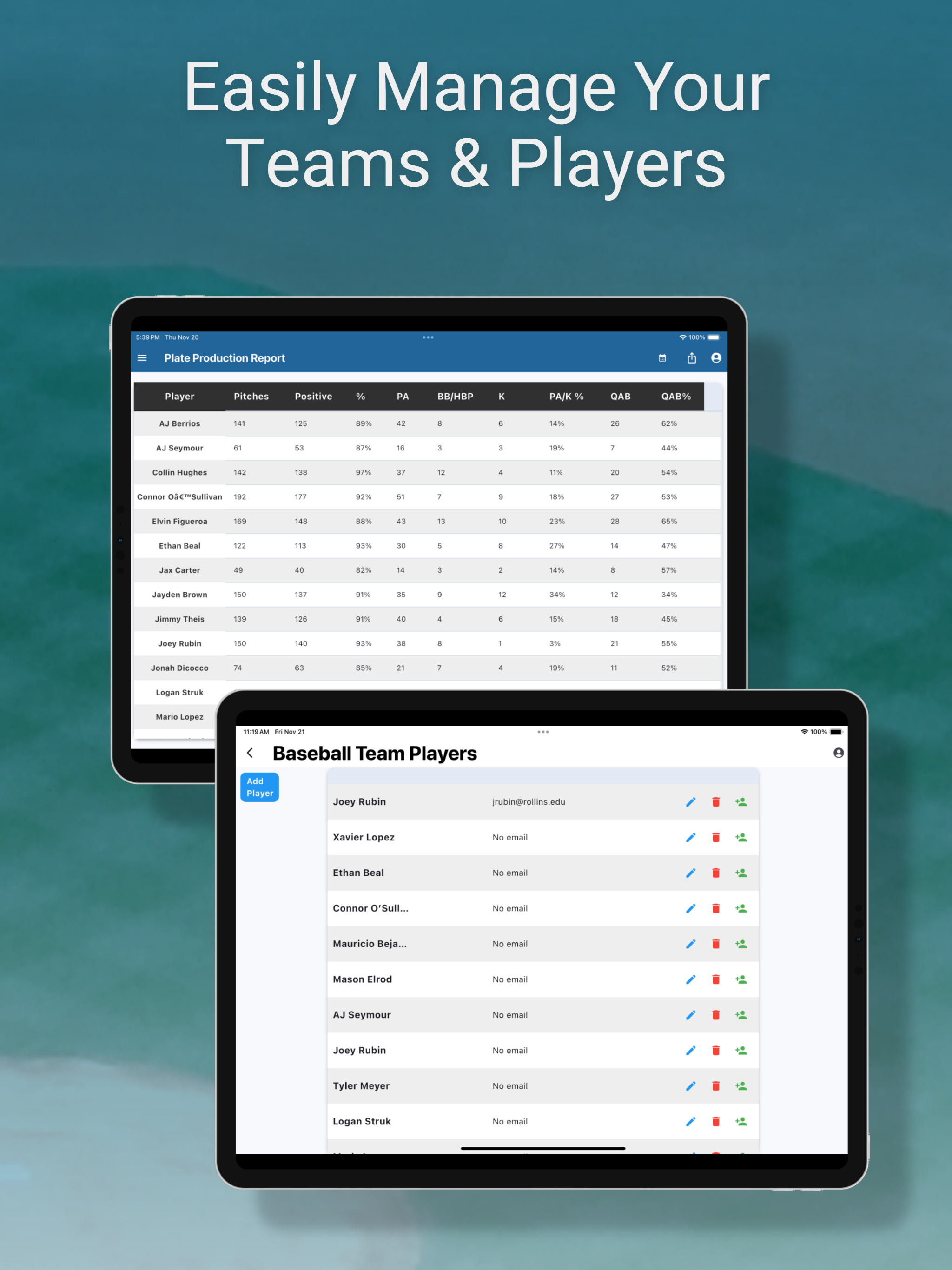 PlatePro Baseball Analytics