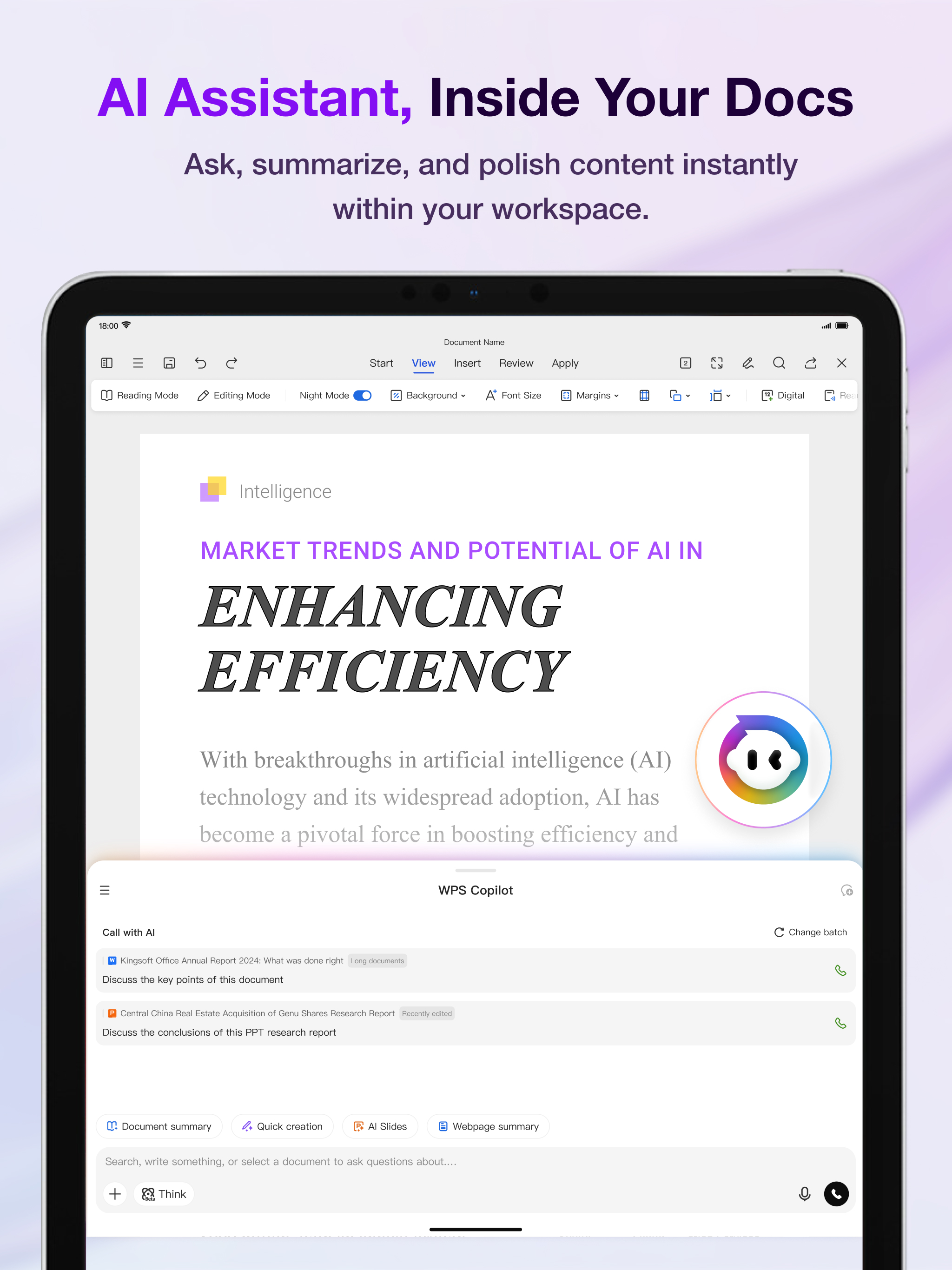 WPS Office-AI Doc, PDF, Sheet