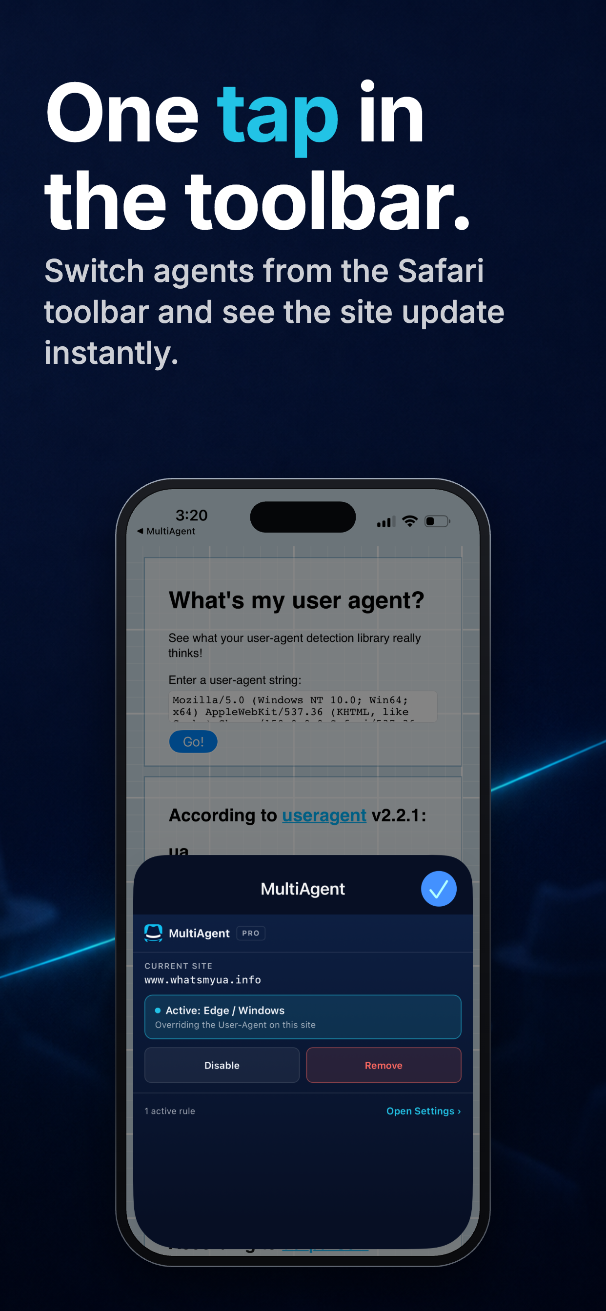UA Switcher for Safari — Lite screenshot 3
