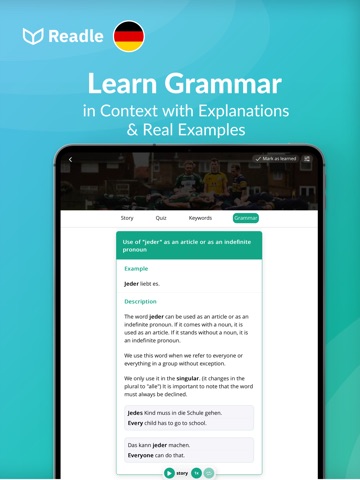 Learn German: News by Readle iPad screenshot
