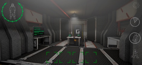Backrooms Union Multiplayer - Explore this operational hub, featuring a detailed computer terminal for critical information and various interactive control panels for mission preparation.