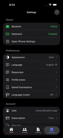 Replynt iPhone screenshot