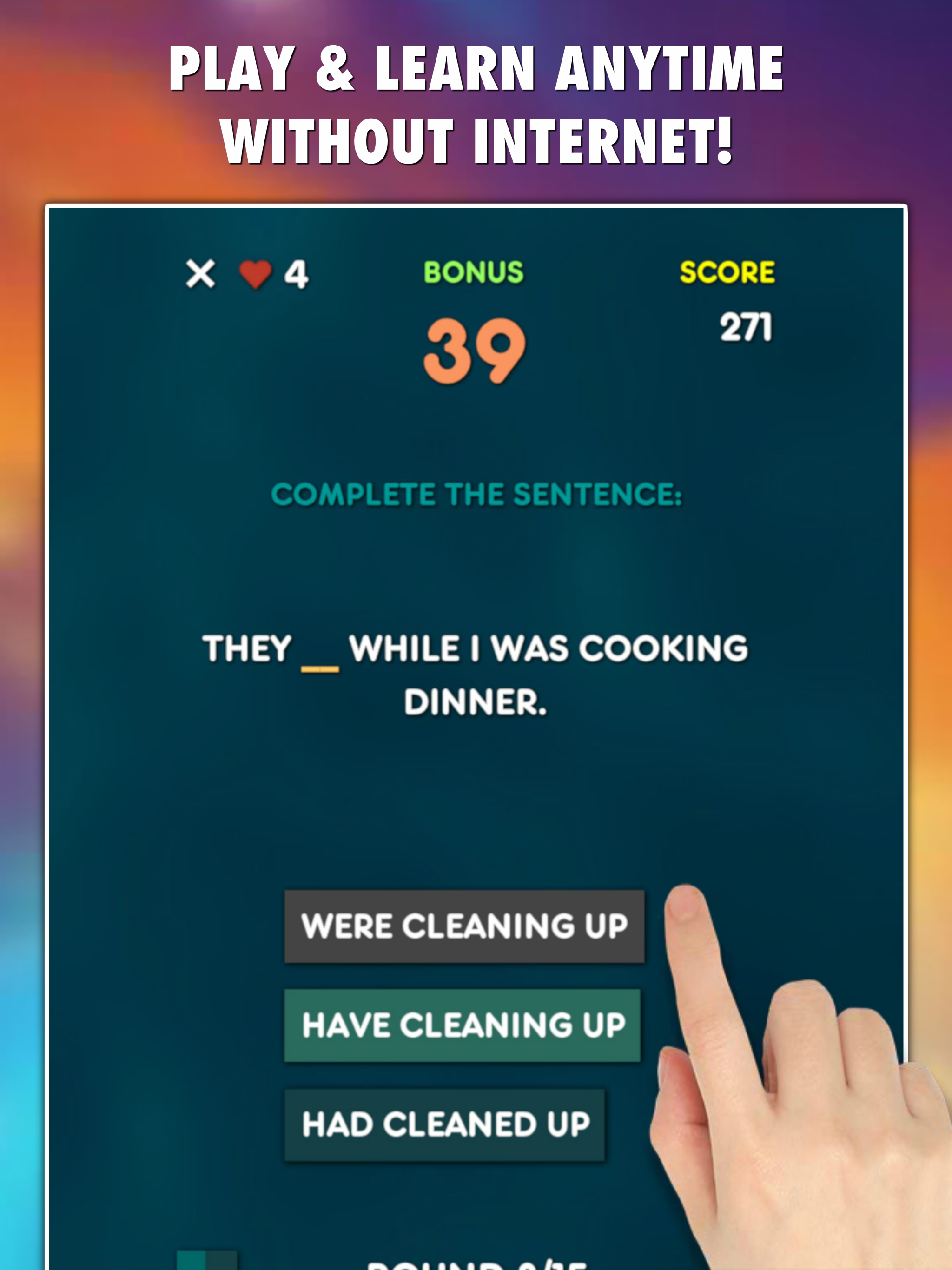 Past Tenses Grammar Test screenshot 9