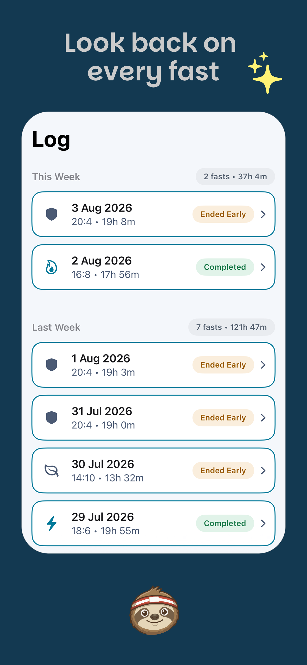 FastSloth: Fasting Tracker screenshot 4