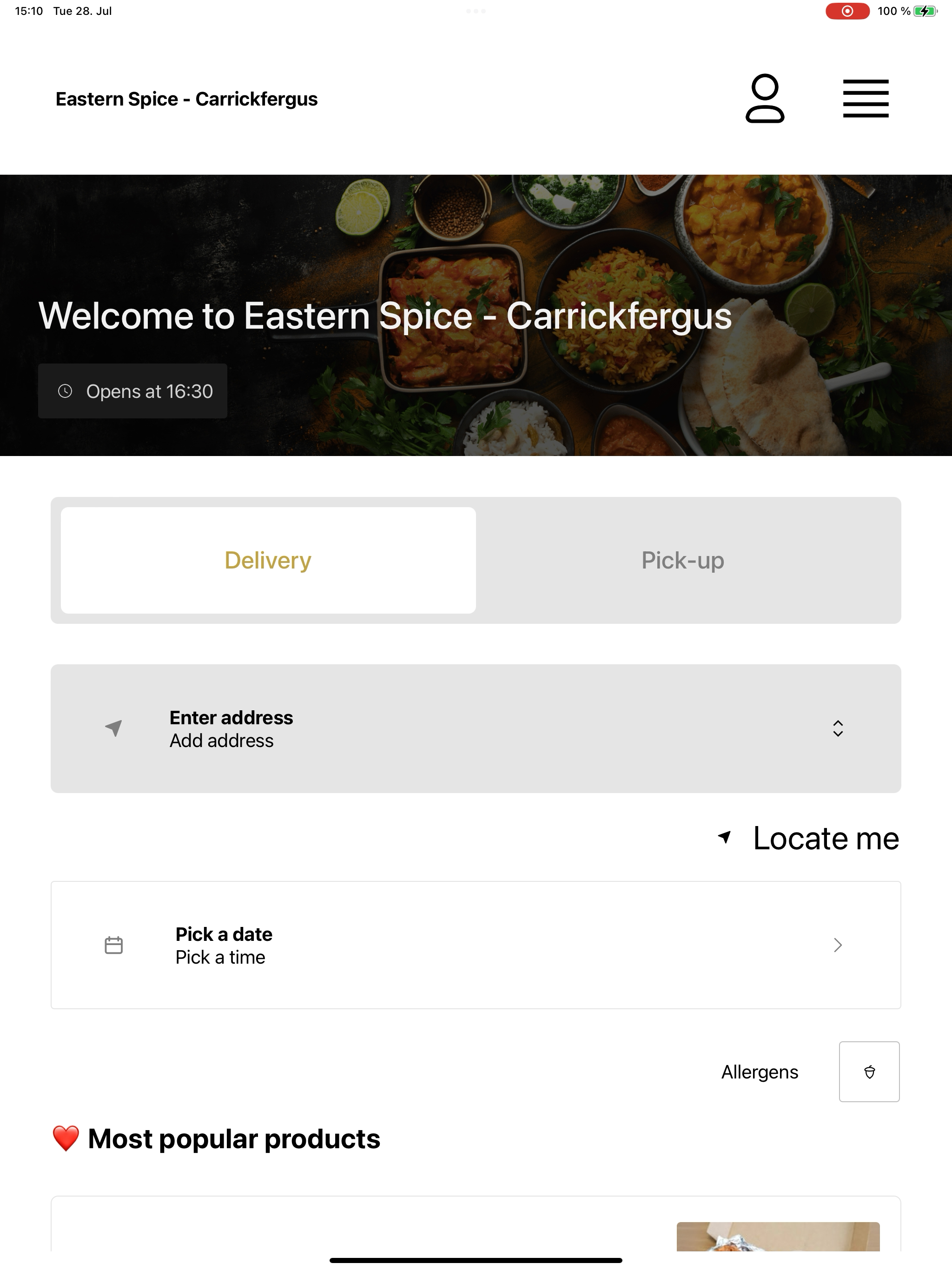 Eastern Spice Carrickfergus screenshot 10