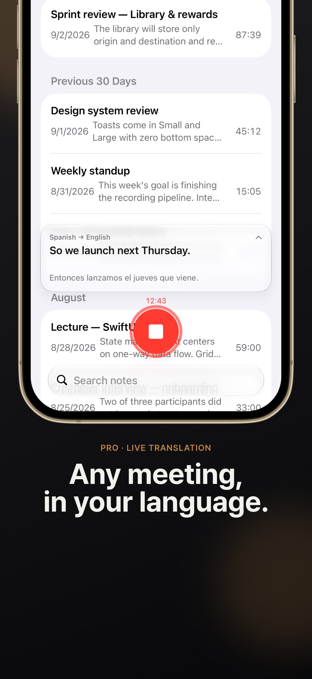 Screenshot 2 of CrispRecord: Voice Notes