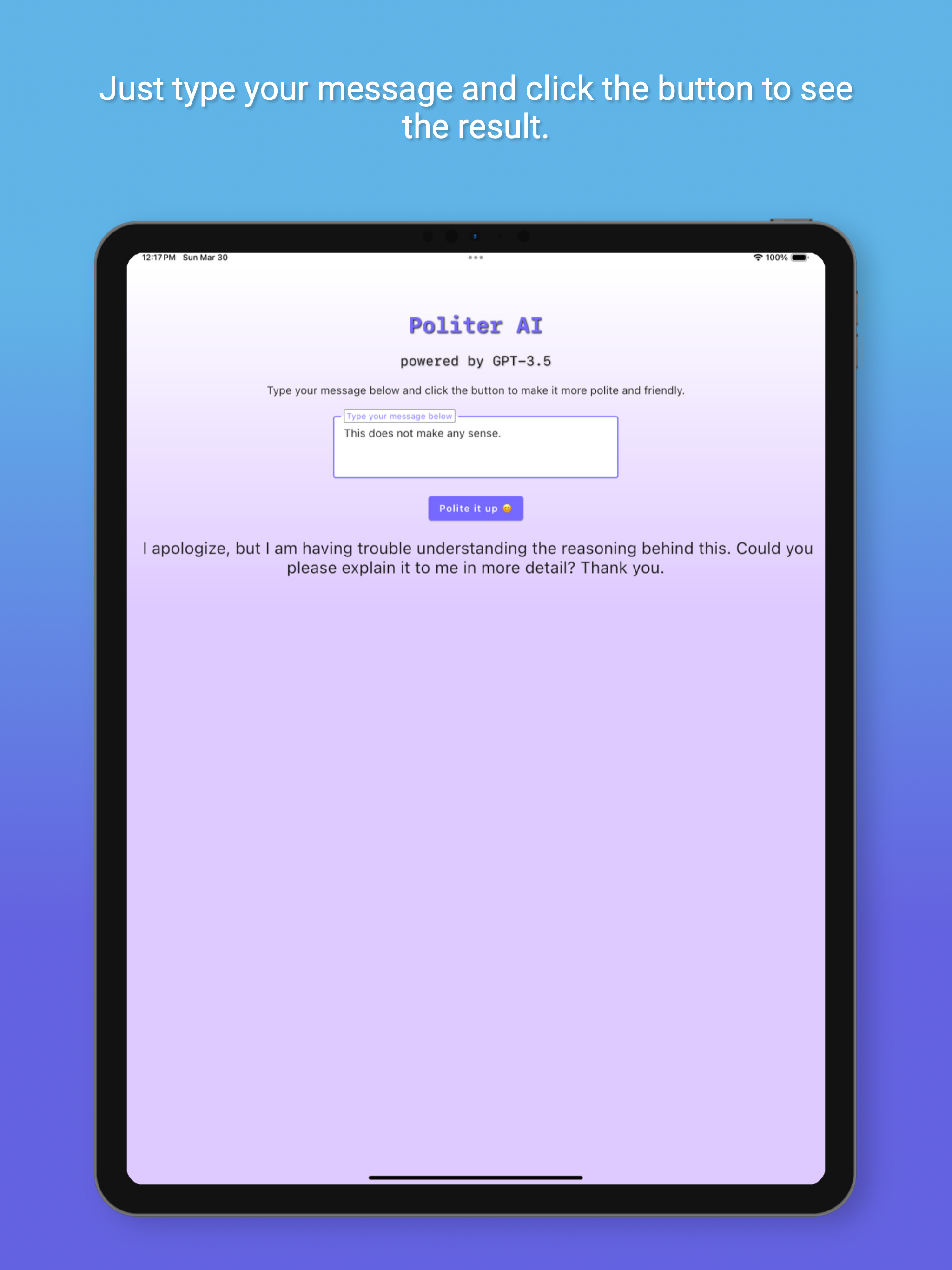 Politer AI screenshot 3