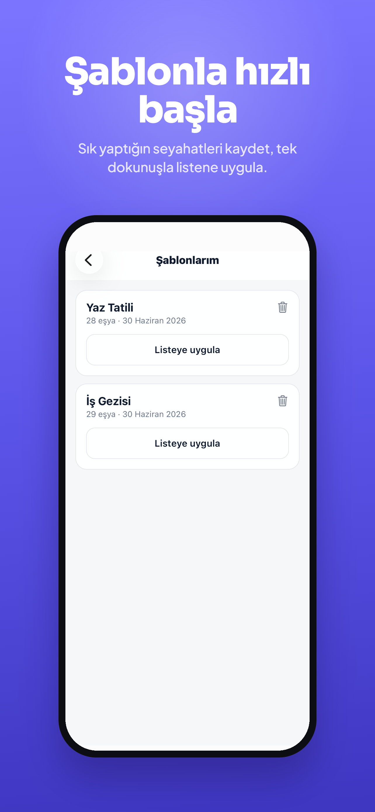 Akıllı Bavul Planlayıcı screenshot 5