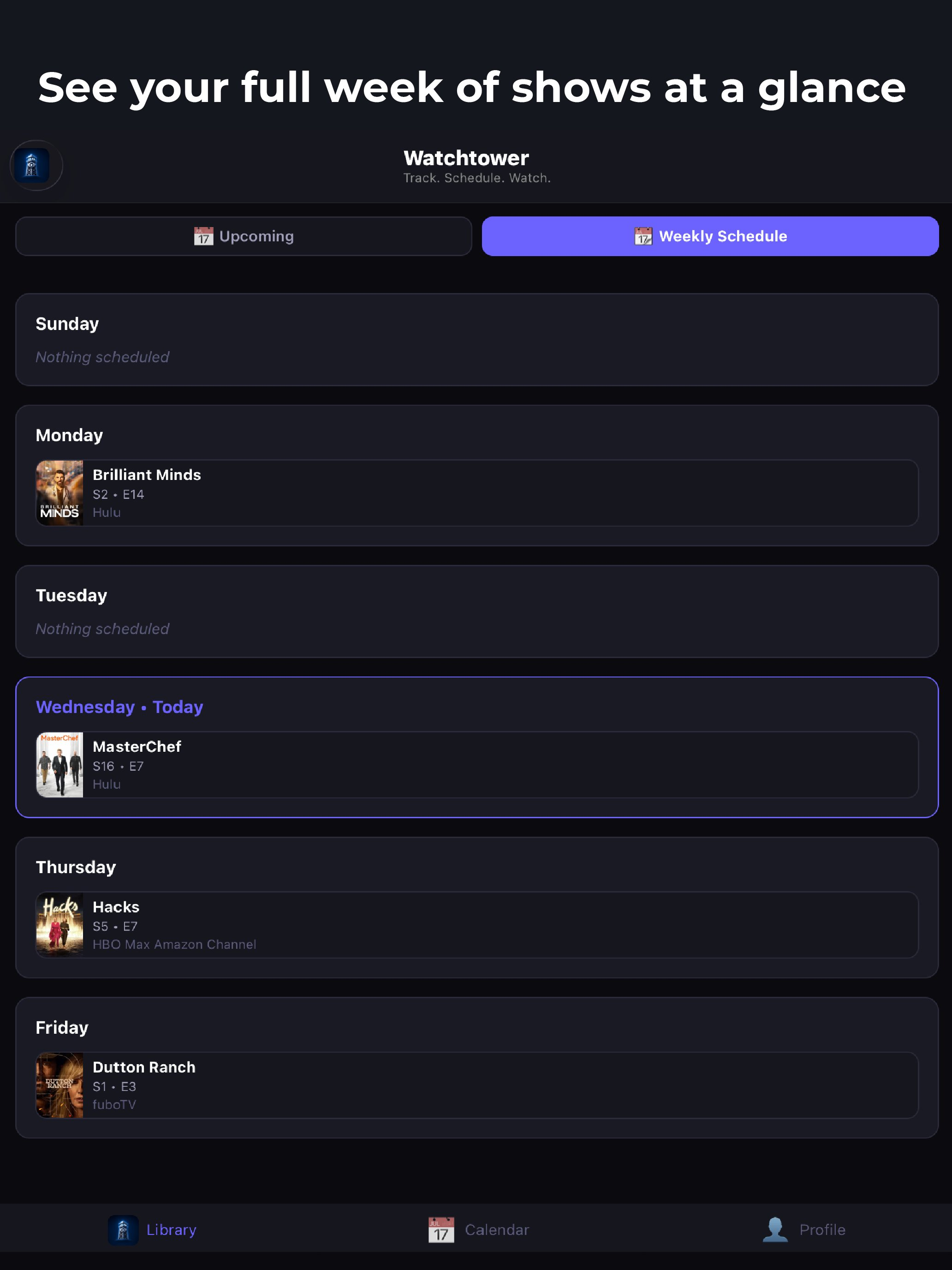 Watchtower: TV & Movie Tracker