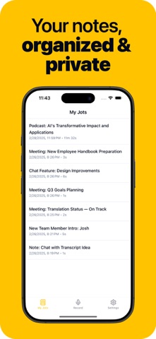 AI Voice Note Taker: JotJot screenshot