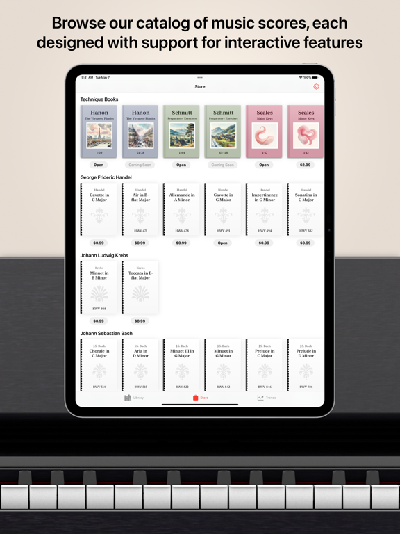 Hanon Pro iPad screenshot 7 - Music app