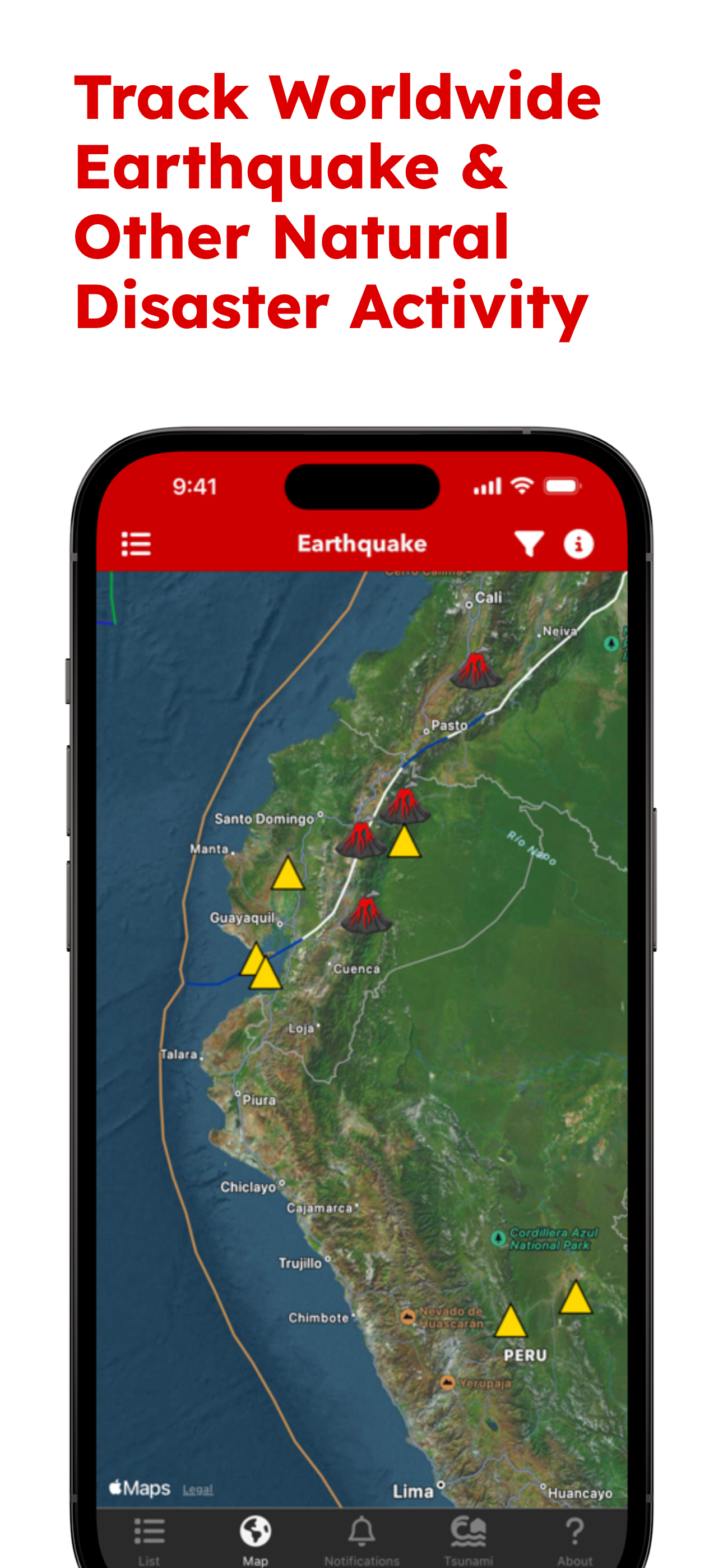 Earthquake: Alerts & Map