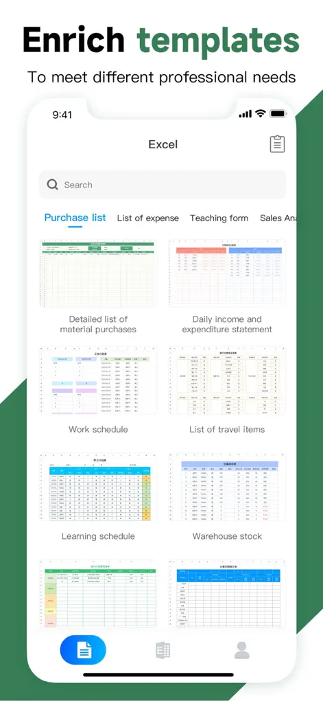 Spreadsheet-xlsx&csv editor - Productivity App | MWM