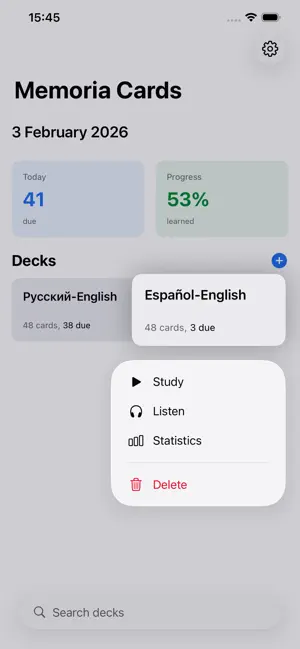 Memoria Cards screenshot 2