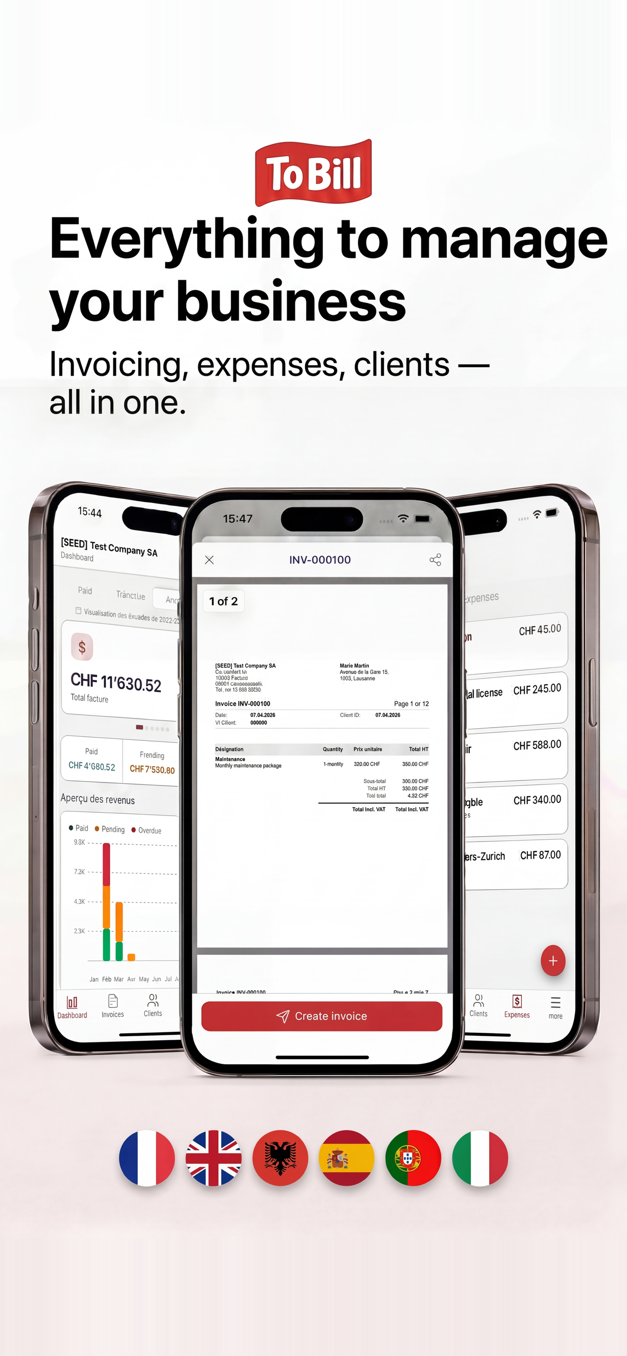 To Bill - Swiss Invoicing