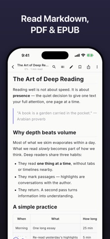 MarkDeck: PDF EPUB MD Reader Screenshot 1 of 6