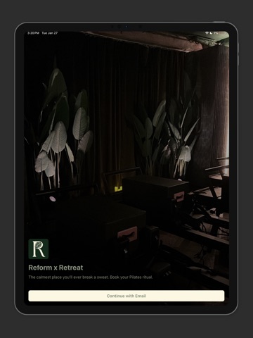 Reform x Retreat iPad screenshot