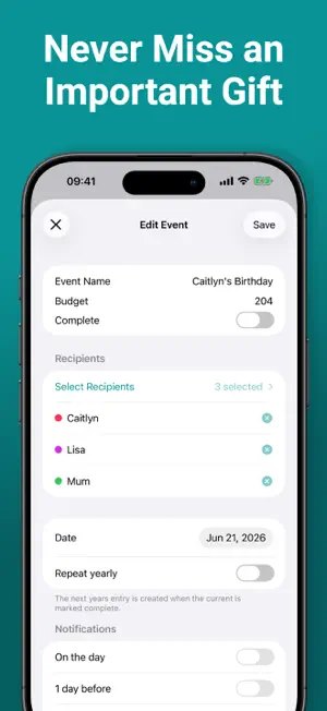 Gift List: Budget Tracker screenshot 4