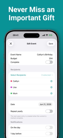Gift List: Budget Tracker Screenshot 4 of 5