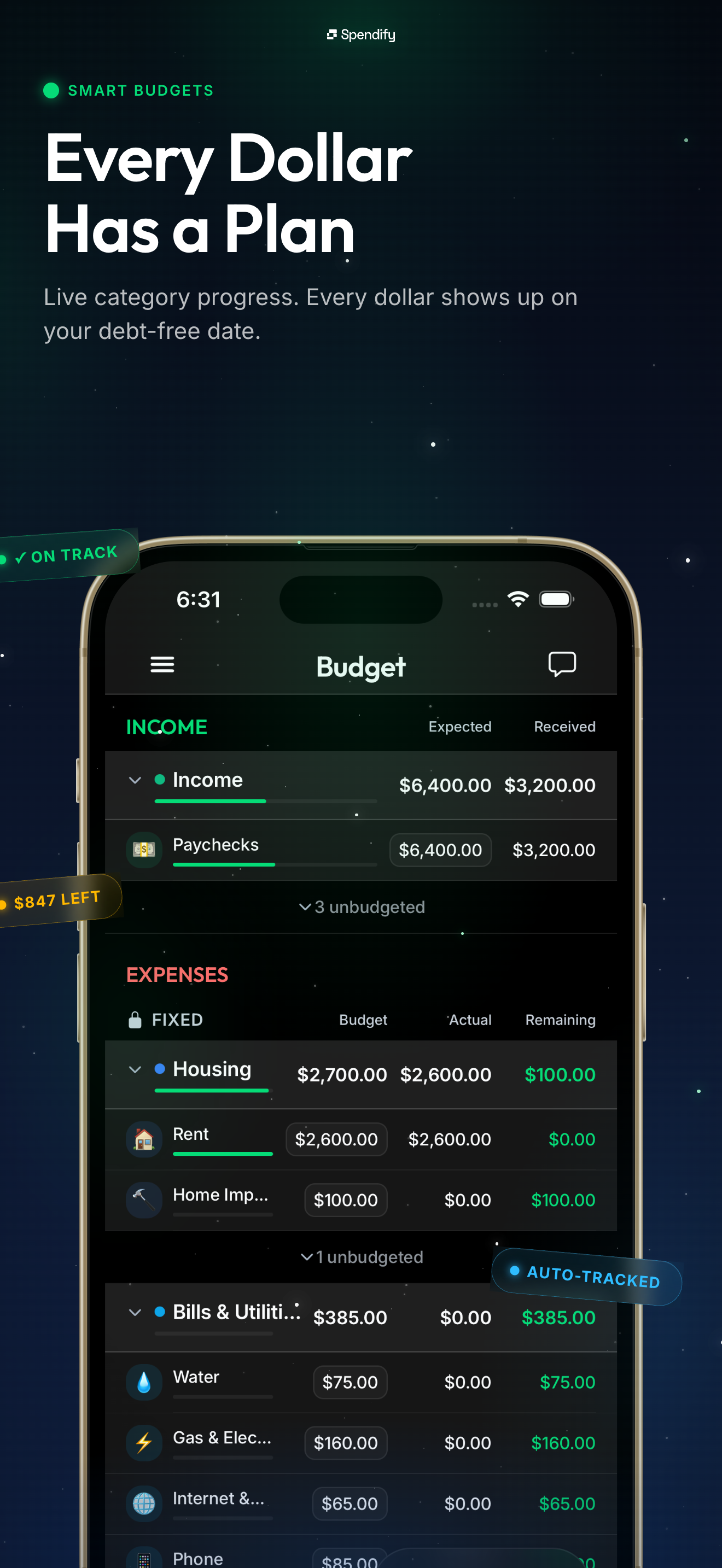 Spendify: Budget & Debt Payoff