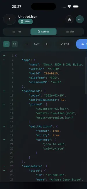 Smart JSON & XML Editor screenshot 4
