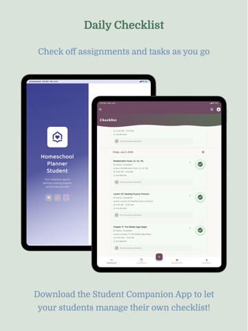 Homeschool Planner iPad screenshot