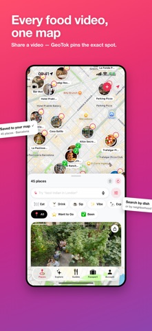 GeoTok: Restaurant Video Map Screenshot 1 of 6