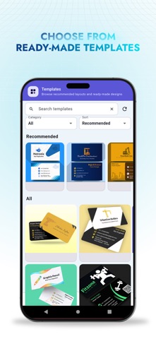 Business Card Folio iPhone screenshot