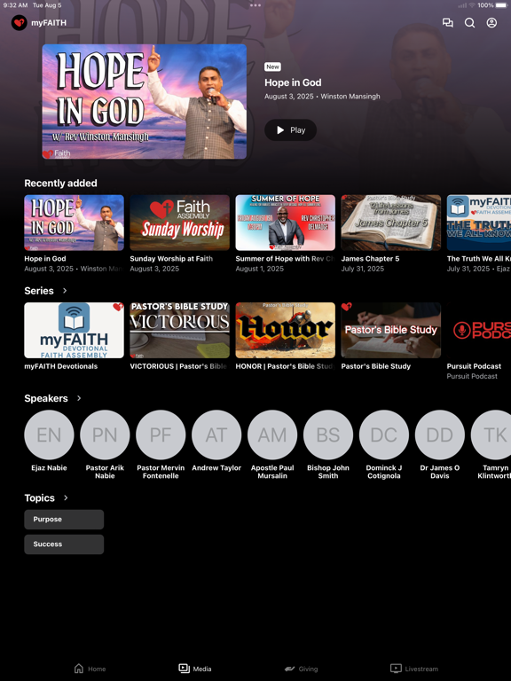 myFAITH.center iPad screenshot 2 - Education app