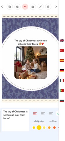 Christmas maker greeting cards iPhone screenshot