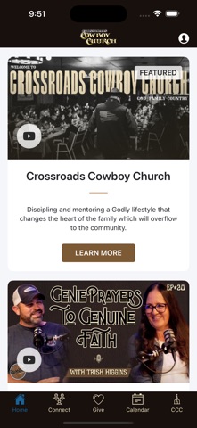 Crossroads Cowboy Church app screenshot
