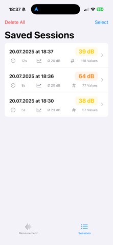 dB Messgerät screenshot