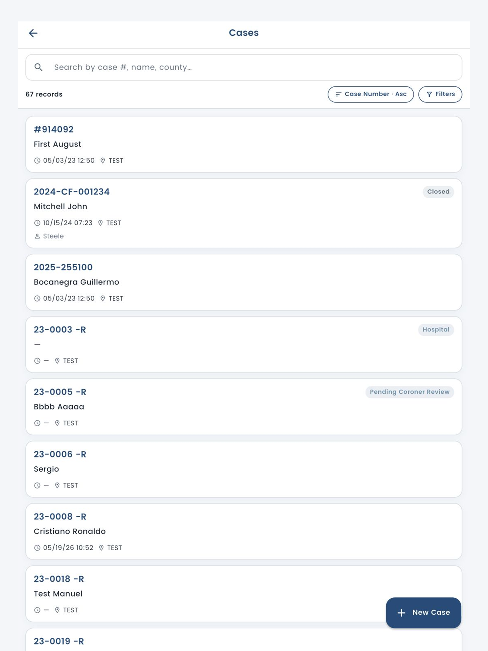 Coroner Files App